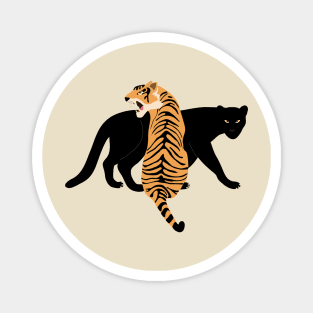 Tiger and panther Magnet